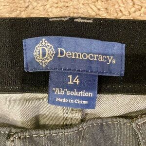NWT DEMOCRACY AB SOLUTION JEGGING- Booty Lift/ Mold and Hold- Gray, size 14
